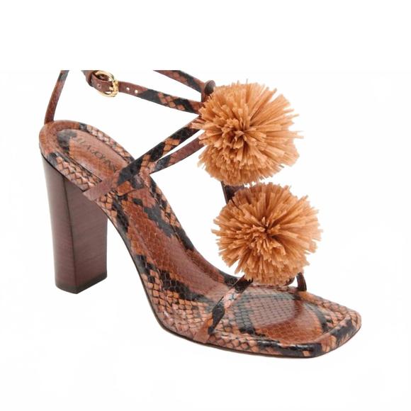 NEW ULLA JOHNSON women's isolde high heels in phython